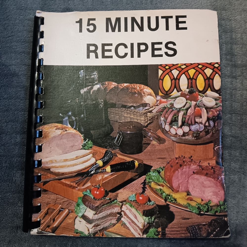 1986 Vintage Farmhouse Church Cookbook, 80s Cabincore Recipes Cottage Kitchen